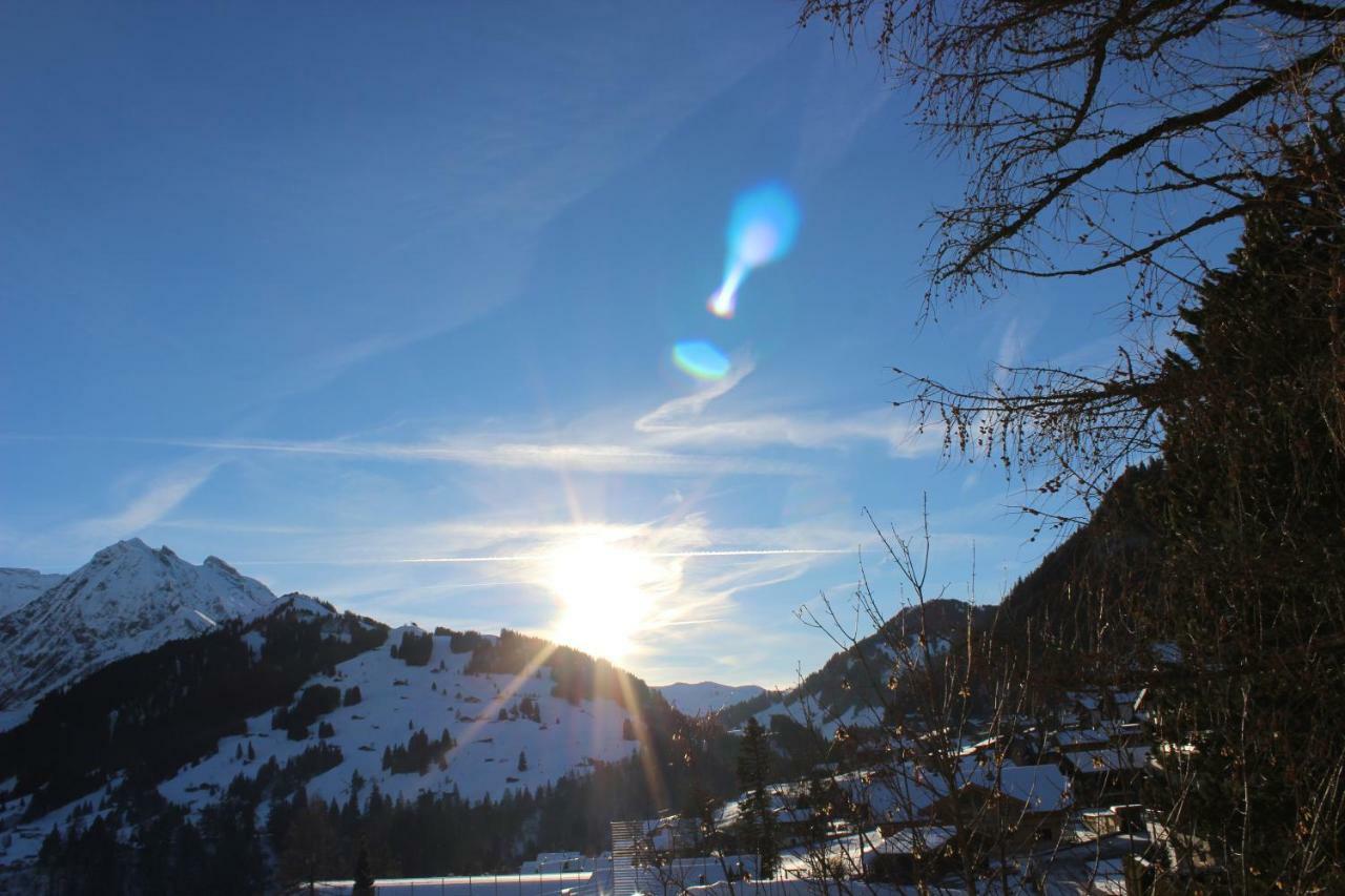 Sonnige, grosszügige Einzimmerwohnung im Zentrum Adelboden Exterior foto